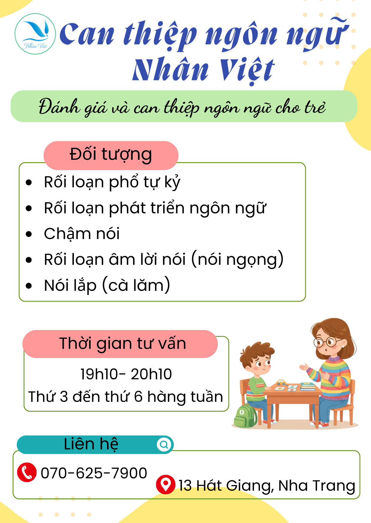 Đánh giá và can thiệp ngôn ngữ cho trẻ tại Nha Trang
